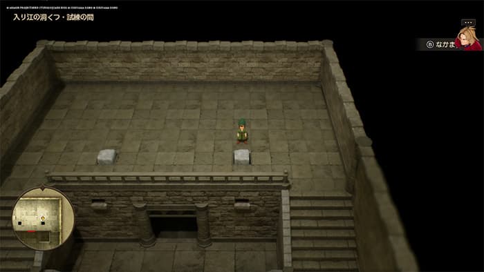 エスタード島、入り江の洞くつ・試練の間、石柱を穴へ落とす - ドラクエ7 リイマジンド 攻略